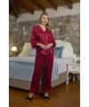 ieg™ Aqua 26375 Çizgili Orjişli Gömlek Yaka Pijama Takımı