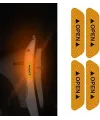 Araba Kapı Açık Uyarı Reflektörü Etiket Sticker 4lü 9.5x2.5cm Sarı
