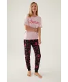 ieg™ Barbie L1704-S Kadın Kısa Kol Pijama Takımı