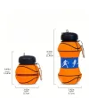 Basketbol Topu Tasarımlı Akordiyon Su Şişesi