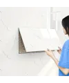 ieg™ Beyaz Mermer Desenli Alüminyum Plastik Duvar Sticker