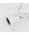 Beyaz Mermer Desenli Yapışkanlı Folyo Kaplama Kağıdı