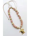 IEG - Boncuklu Kaplumbağa Kolye - Pembe