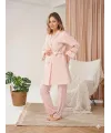 ieg™ Bone 5806 Kadın 3lü Sabahlıklı Lohusa Pijama Takımı