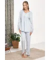 ieg™ Bone 6109 Dantel Detaylı Sabahlıklı Lohusa Pijama Takımı