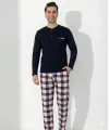 ieg™ Boyraz 0401 Erkek Uzun Kol Pijama Takımı