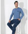 ieg™ Boyraz 0403 Erkek Uzun Kol Pijama Takımı