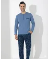 ieg™ Boyraz 0403 Erkek Uzun Kol Pijama Takımı
