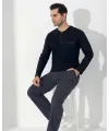 ieg™ Boyraz 0404 Erkek Uzun Kol Pijama Takımı