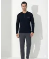 ieg™ Boyraz 0404 Erkek Uzun Kol Pijama Takımı