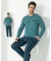 ieg™ Boyraz 0689 Erkek Uzun Kol Penye Pijama Takımı