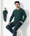 ieg™ Boyraz 0692 Erkek Uzun Kol Penye Pijama Takımı