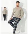 ieg™ Boyraz 0697 Erkek Uzun Kol Penye Pijama Takımı