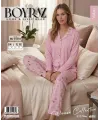 ieg™ Boyraz ML-01518 Kadın Uzun Kol Boydan Düğmeli Pijama Takımı