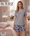 ieg™ Boyraz ML-01927 Kadın Milan Kısa Kol Şortlu Takım