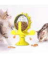 Vantuzlu Zilli İnteraktif Dönebilen Mama Kaplı Renkli Eğlenceli Eğitici Kedi Oyuncağı