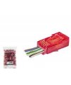 Cat6 Ez Rj45 Konnektör - 100 Adet Kirmizi / Ekonomik Poşet Paket ND2411