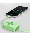 Cep Tipi Telefon Tutuculu Makaralı Uzayıp Kısalabilen 3ü 1 Arada USB Şarj Kablosu