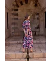 Çiçek Desenli Viskon Elbise