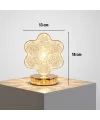 Çiçek Model Kristal LED Masa Lambası – Dokunmatik, 3 Renk Işık Modlu, Şarjlı Mini Dekoratif Gece Lambası