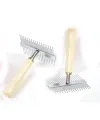 ieg™  Çift Taraflı Ahşap Saplı Ergonomik Evcil Hayvan Fırçası Tarağı