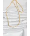 CM 14K Gold Renk Halka Zincir Model 60 cm Kadın Kolye TJ-BKO10951