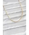 CM 14K Gold Renk Kare Zincirli Model 60 cm Kadın Kolye TJ-BKO10941
