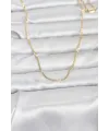 CM 14K Gold Renk Lazer Puntalı Model 60 cm Kadın Kolye TJ-BKO10961