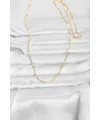 CM 14K Gold Renk Lazer Puntalı Model 60 cm Kadın Kolye TJ-BKO10961