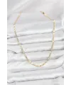 CM 14K Gold Renk Lazerli Zincir Model Kadın Kolye TJ-BKO10923