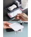 Çoklu Sabun Tutucu Fonksiyonel Banyo Sabunluk
