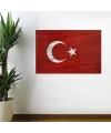 Dalgalanma Efektli Manyetik Duvar Stickerı Türk Bayrağı 75 x 50 cm