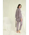 Dantelli Hamile Lohusa 3lü Pijama Takımı