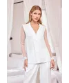 Dantelli ve Tüllü Uzun Kollu Önü Düğmeli Saten Pijama Takımı