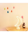 Dekoratif Pilli Ay Tasarımlı 3D Neon Led Masa Ve Gece Lambası