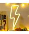 Dekoratif Şimşek Şeklinde Pilli Neon Led Lamba Süs Masa Lambası