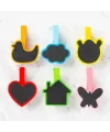 Desenli Notlu Ahşap Mandal (6lı Set - 10 Paket)
