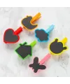 Desenli Notlu Ahşap Mandal (6lı Set - 10 Paket)