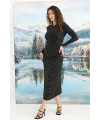 Desenli Uzun Kollu Elbise