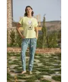 Desenli ve Baskılı Yoga Sport Pijama Takımı