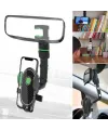 Dikiz Aynasına Takılabilen Eklemli Telefon Tutucu Aparat