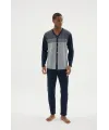 ieg™  Dm-26104 V Yaka Boydan Düğmeli Pijama Takımı
