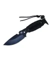 ieg™ DPX Gear Assault 0238BK Kamp Bıçağı 22,5 cm - Siyah, Metal &amp;amp; İpli Sap