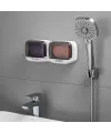 Duvara Monte İkili Kapaklı Plastik Katı Sabunluk Organizer – Banyo & Mutfak İçin Yapışkanlı Sabun Kutusu ve Düzenleyici