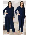 ieg™ Effortt 2424 Uzun Dantel Sabahlıklı Lohusa Pijama