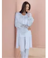 ieg™ Espuar 757 Penye 3lü Sabahlık Pijama Takımı