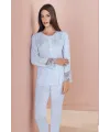 ieg™ Espuar 757 Penye 3lü Sabahlık Pijama Takımı