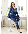 ieg™ Freshness 2045 Saten Gömlek Yaka Patlı Pijama Takımı