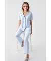 ieg™ Freshness 324 Kadın 4Lü Sabahlıklı Şorlu Pijama Takımı