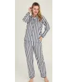 ieg™ Freshness 4007 Kadın Uzun Kol Çizgili Gaffuriye Pijama Takımı